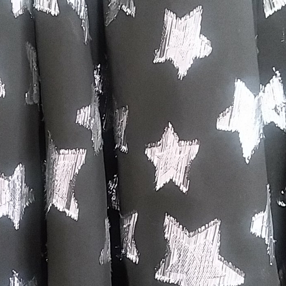 Halogen × Atlantic-Pacific Black & Silver Starlight A-Line Skirt Size Medium NWT - Picture 4 of 15